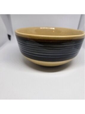 2 Gibson Designs Everston Brown Ribbed Stoneware Cereal/Soup Bowl